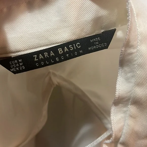 Zara White Long Sleeve Tunic Top Shirt - Picture 9 of 10